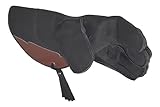 VlaMiTex J52 Falknerhandschuh für Falken und Habichte Greifvögel Handschuh aus Leder Schwarz (Gr. L)