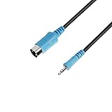 Adam Hall Cables 3 STAR BW MIDI 0090 - Midikabel, 3,5mm Miniklinkenstecker stereo auf 5-Pol MIDI-Stecker, schwarz, 0,9m