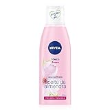 NIVEA Sanftes Gesichtswasser (1 x 200 ml), erfrischendes Gesichtswasser für trockene und empfindliche Haut, feuchtigkeitsspendendes Tonikum mit Mandelöl zur Reinigung und Ausgewogenheit der Haut