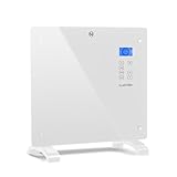 Klarstein Elektroheizung, Konvektor-Heizung mit Bodenrollen, Mobile Elektroheizung Energiesparend, Schlanke, Leise Heizung Elektrisch, Standgerät Heizkörper Elektrisch mit Thermostat, 1000 W