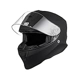 ORIGINE Integralhelm Motorradhelm mit Belüftung ECE Zertifizierung (SOLID MATT Black,L)
