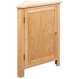 QJBSAVVA Eckschrank, Eckregal Stehend KüChenregal Kommode Mit FüßEn Sideboard Schmal Geeignet für Wohnzimmer Abstellraum Badezimmer Küche 59x45x80 cm Massivholz Eiche