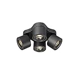 Spotlampe, LED-Deckenstrahler, 220°+90° verstellbar, oberflächenmontierte Akzent-Spotlampe, 4-Wege-Aluminium-Schienenbeleuchtung für den Innenbereich, Deckenstrahler für Schlafzimmer, Flur, Galer