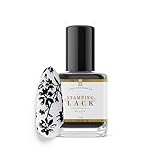 Stamping Lack für Nägel, SCHWARZ 10ml, Tiefschwarzer Stempellack für gestochen scharfe Konturen & elegante Muster, Ideal für Kontraste auf hellem Untergrund, Studioqualität, Lynis-Nailshop.de