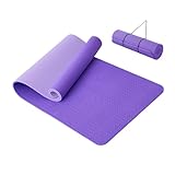 Good Nite Gymnastikmatte Yogamatte Fitnessmatte Rutschfest Trainingsmatte Sport Turn Matten Pilates Matte Bodenturnmatte Mit Tragegurt 183 x 61 x 1 cm (Dunkelviolett/Hellviolett)
