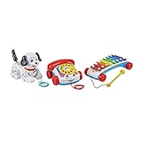 Fisher-Price GVF68 - Geschenkset mit klassischen Spielzeugen zum Ziehen, 3 Spielzeuge zum Ziehen, Babyspielzeug ab 12 Monaten