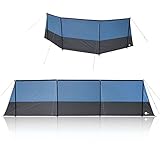 your GEAR Windschutz Levante 600 Stabiler Sicht- und Sonnenschutz mit Querstangen 600x140 cm Camping Strand Garten