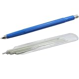 WITTKOWARE 2mm Glasfaser-Radierstift mit hochwertigem Profi-Klemmhalter und 12 Ersatzminen