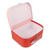 DEARMAMY Schmuckkoffer Schmuckkästchen aus Beschichtetem Papier und Eisen Handlich mit Großem Stauraum Organizerbox für Schmuck und Schreibwaren Geschenkbox für Feste und Feiern