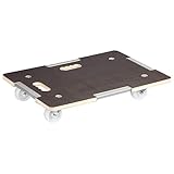 WAGNER Transportroller Transporthilfe I Schichtholz mit Grip 64 x 44 x 11 cm, Tragkraft 250 kg I Stapelbehälter I Rollbrett I Ergo-Griffe I Ladungssicherung I Möbelroller für Umzug I FSC® I Made in DE