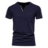 Herren T-Shirt in Übergröße Dicke Baumwolle Reguläre Passform Basic T Shirt Set lässig Sommer Tops Bequem Men's t-Shirts Polo