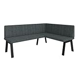 Eckbank Akiko Metal A - Eckbankgruppe für Ihrem Esszimmer, Küche modern, Sitzecke, Essecke. Perfekt für Küche, Büro und Rezeption. Solide und Starke Verarbeitung. (168x128-Rechts-Inari96)