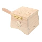 Ipetboom Kasten Moxibustionsbox aus Holz Moxibustion groß Moxibustion-Sticks groß Moxa-Stick traditionell tragbare Moxibustion Moxibustion-Schaberglas Moxibustion-Hammer Metall Beige