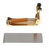 Ciieeo Klavier Absenkvorrichtung mit Fingerschutz Hydraulische Dämpfung Dünn Goldfarben Langsames Absenken Schutz für Klavierdeckel und Hände