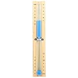 katmerio Sauna Sanduhr 15 Minuten mit blue Sand - Hitzebeständige Holz Uhr zum Drehen + 2 Edelstahl Schrauben - Sauna Zubehör