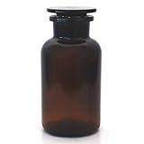 Apothekerflaschen 3 x 500 ml - Farbe: Braun - inkl. Glasstopfen *Weithalsflasche Apothekerglas Stopfenflasche Laborflasche Laborglas Rundschulterflasche*