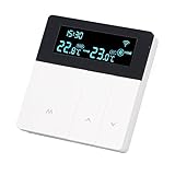 Programmierbarer Thermostat mit LCD-Display, Präzise Temperaturregelung, Breite Anwendung, Farbbildschirm, Energieeinsparung, Smart Home-kompatibel (Weiß)