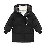 Winterjacke Jungen Mädchen Jacke Kinder Kapuze Daunenjacke Warm Verdickte Wintermantel Winter Steppjacke Verdickt Pufferjacke Lang Softshelljacke