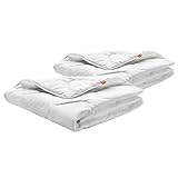 sleepling Bettdecke 135x200 cm 2er Set, Sommerdecke, Sommerbettdecke leicht 135 x 200, Made in EU, Ökotex 100, Waschbar 60 Grad, 2 teilig, 2 Stück
