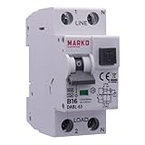 FI/LS-Schalter RCBO B16 30mA Typ A 1P+N,2 polig, 6kA, Kombination RCBO FI-Schalter + LS-Schalter, Fehlerstromschutzschalter + Leitungsschutzschalter