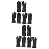 Lurrose 6 Paar Große Latex-Handschuhe Latex-Handschuhe Einweg-Farbablagerungs-Shampoo Haarfärbemittel Für Männer Friseursalon-Handschuhe Guantes Desechables Haarfärbe-Handschuh