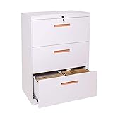 Mendler Hängeregisterschrank HWC-A10AM, Aktenschrank Büroschrank Stahlschrank, A4 abschließbar - 103x76x46cm weiß