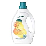 HAKA Wollwaschmittel flüssig, 1L (33 WL), für empfindliche Textilien, schützt Wolle, Kaschmir & Feines, für flauschig-weiche Wäsche, vegan