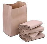 Bio-Kompostbeutel aus Kraftpapier, 10 Liter, 20 x 27 cm, 40 Stück, braun, kompostierbar