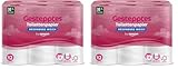 by Amazon Toilettenpapier, 4-lagig Gestepptes, Besonders Weich, 12 Rollen, 1-er Pack, 160 Blätter pro Rolle, FSC-Zertifiziert (Packung mit 2)