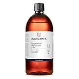 Naissance Pflanzliches Glycerin (Glyzerin/Glycerol) (Nr. 806) 1 Liter (1000ml) - flüssig, 100% Eur. Ph. Qualität & Lebensmittelqualität, vegan, natürlich, parfümfrei, gentechnikfrei.