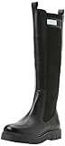 Tommy Jeans Damen Stiefel High Shaft aus Leder, Schwarz (Black), 37