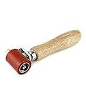 QWORK® Silikon Andrückrolle, Hochtemperaturbeständige Hartgummi Nahtroller Handdruck Roller Roofing PVC Schweißwerkzeug, 40mm, Rot