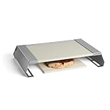 BURNHARD Pizzaaufsatz für Gasgrills, Pizza Cover mit Cordierit-Pizzasteinen, Edelstahl Pizzahaube, passt ab 56 x 38 cm Grillfläche, ideal für FRED & EARL Grills, Pizza in 90-120 Sek