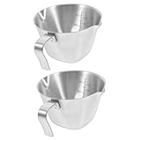 Cabilock 2 Stück Doppelmund Abgestufte Tasse Kaffeebecher Kaffeegläser Shot Messbecher Kaffeemaschine Espresso Shots Tasse Espresso Zubehör Milchbecher Edelstahl Silber