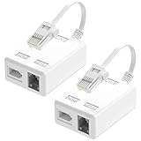 Kljuyhat BT Stecker EIN ADSL RJ11 Breitband Internet Mikrofilter Splitter, BT Stecker EIN BT und RJ11 Buchse für Netz Modem