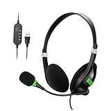 VICASKY USB Gaming Headset mit Mikrofon Geräuschreduzierung Verstellbarem Ohrpolster Komfortabel für PC und Gaming Lösung für Kommunikation und Audioqualität