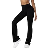 BSLVWG Bootcut Yoga Hosen für Frauen, High Waist ausgestellte Leggings Breites Bein Bottom Gym Casual Work Flare Hosen