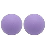 Massageball Faszienball Hart Lacrosse Ball Massage. Massagebälle für Rücken Beine Füße Hände. Triggerpunktball für Yoga myofasziale Entspannung Muskelentspannung Akupunktmassage. 2 Stück. (Lila)