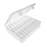 Baoblaze Transparente Organizer-Box, Schmuckaufbewahrungsbox, 30 Fächer, tragbarer Aufbewahrungsbehälter für Perlen, für Nagelkunst, Ohrringe, Charms