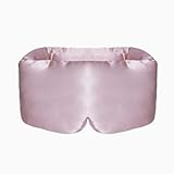 Große Verdunkelungs-Schlafmaske für Damen und Herren, verstellbarer Klettverschluss, Augenmaske, bequem, atmungsaktiv, Reise-Schlafmaske für Büro, Flugzeug und die ganze Nacht (Rosa)