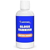 Acryllack Farblos 250 ml Glas Glänzend | Glanzlack | Glänzend Klarlack für Acrylfarben | Acryllack Farblos auf Wasserbasis | Überlack Acrylfarbe für Durchgetrocknete Aufmalungen