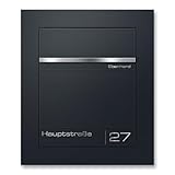 Metzler moderner Unterputz Briefkasten in Anthrazit RAL 7016...