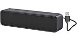 ADELGO SoundBar Mini USB Lautsprecher, Computer Lautsprecher Laptop Boxen für PC, Computer, Laptop, Notebook, Tablet - Plug and Play - BlauGrau
