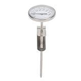 UPALDHOU Brauen Sie Milchthermometer mit Klammer Zur Herstellung von Kaffeekäse, Hoher Genauigkeit Schneller Vortrag