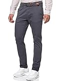 Indicode Herren Eary Chinohose Stretchhose | Chino Herrenhose Super Stretch Stoffhose Dk Grey 38/32