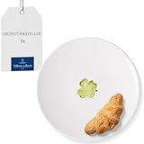 Villeroy & Boch – With Love Frühstücks-/ Dessertteller 'Good Luck' Weiß, Spülmaschinenfest, Mikrowellensicher, Teller Kleeblatt, Geschirr Keramik, Kleeblattmotiv, Geschenk, Premium Porzellan