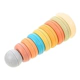 HONMEET Bunte Silikon Stapelringe Babyspielzeug Montessori Lernspielzeug für Kleinkinder Ab Jahr Stabile Struktur Fördert Kreativität und Motorische Entwicklung Geschenk