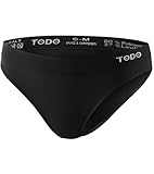 TODO 37% Merino Slip Damen - kratzt Nicht. Elastische Sport Panties Damen Merinowolle. Warme Unterhose Damen (Schwarz, S/M)