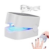 LED Nagellampe | Wiederaufladbare LED Fingernagelleuchte mit Digitalanzeige - Kompakte Nagellack Gel Trockner Lampe für Zuhause, Reisen, Geschäftsreise, Wohnung