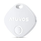 ATUVOS Schlüsselfinder Keyfinder 1 Pack, iOS Smart Tracker Tag Kompatibel mit Apple Wo ist? APP (iOS NUR), Bluetooth Item Finder für Key, Gepäck, Brieftaschen, Koffer, Waterproof, Austauschbarer Akku